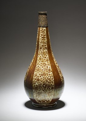 Lot 58 - A SAFAVID LUSTRE BOTTLE, PERSIA, CIRCA 1700