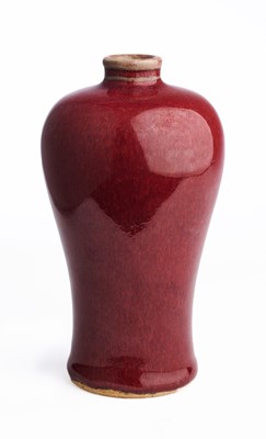 Lot 15 - A CHINESE SANG-DE-BOEUF-GLAZED MEIPING, QING DYNASTY (1644-1911)