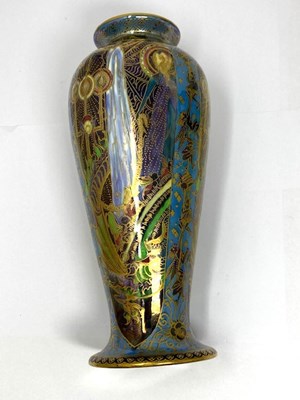 Lot 22 - A PAIR OF WEDGWOOD FAIRYLAND LUSTRE VASES, CIRCA 1920