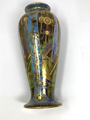 Lot 22 - A PAIR OF WEDGWOOD FAIRYLAND LUSTRE VASES, CIRCA 1920