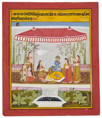 Lot 331 - AN ILLUSTRATION FROM A SAT SAI SERIES, MEWAR, RAJASTHAN, CIRCA 1720
