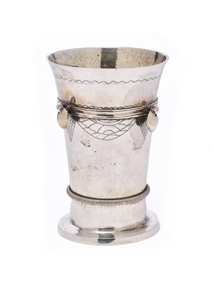 Lot 91 - A NORWEGIAN SILVER BEAKER, BERGEN, 1843
