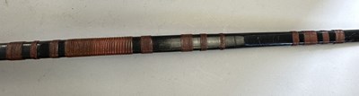 Lot 3 - A JAPANESE BOW (YUMI), BOW-STRING REEL, SIX ARROWS AND QUIVER (YADZUTSU), LATE EDO PERIOD, 19TH CENTURY/EARLY 20TH CENTURY
