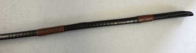 Lot 5 - A JAPANESE BOW (YUMI), BOW-STRING REEL, THREE ARROWS AND QUIVER (YADZUTSU), LATE EDO PERIOD, 19TH CENTURY/EARLY 20TH CENTURY