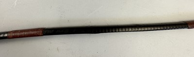 Lot 5 - A JAPANESE BOW (YUMI), BOW-STRING REEL, THREE ARROWS AND QUIVER (YADZUTSU), LATE EDO PERIOD, 19TH CENTURY/EARLY 20TH CENTURY