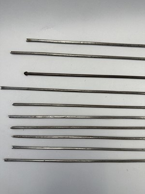 Lot 30 - ELEVEN RARE SOUTH INDIAN ARROWS FORMED ENTIRELY OF STEEL, 17TH/18TH CENTURY.