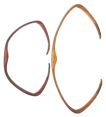 Lot 25 - TWO NORTH INDIAN DECORATED REFLEX COMPOSITE BOWS, 18TH/19TH CENTURY