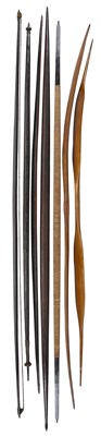 Lot 38 - TWO ANDAMAN ISLAND SELF BOWS, TWO NEW GUINEA SELF BOWS AND THREE FURTHER SELF BOWS, 19TH/EARLY 20TH CENTURY