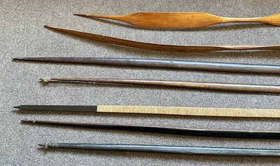 Lot 38 - TWO ANDAMAN ISLAND SELF BOWS, TWO NEW GUINEA SELF BOWS AND THREE FURTHER SELF BOWS, 19TH/EARLY 20TH CENTURY
