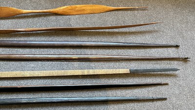 Lot 38 - TWO ANDAMAN ISLAND SELF BOWS, TWO NEW GUINEA SELF BOWS AND THREE FURTHER SELF BOWS, 19TH/EARLY 20TH CENTURY