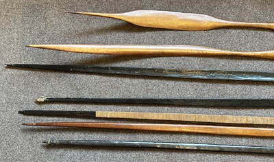 Lot 38 - TWO ANDAMAN ISLAND SELF BOWS, TWO NEW GUINEA SELF BOWS AND THREE FURTHER SELF BOWS, 19TH/EARLY 20TH CENTURY