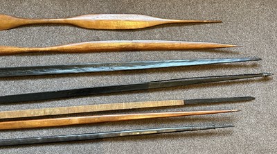 Lot 38 - TWO ANDAMAN ISLAND SELF BOWS, TWO NEW GUINEA SELF BOWS AND THREE FURTHER SELF BOWS, 19TH/EARLY 20TH CENTURY