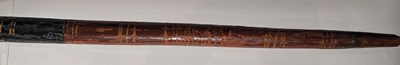 Lot 31 - SEVEN INDO-PERSIAN PAINTED SELF BOWS, 19TH CENTURY