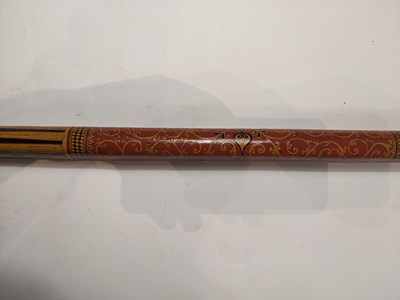 Lot 31 - SEVEN INDO-PERSIAN PAINTED SELF BOWS, 19TH CENTURY