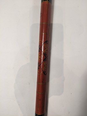 Lot 31 - SEVEN INDO-PERSIAN PAINTED SELF BOWS, 19TH CENTURY