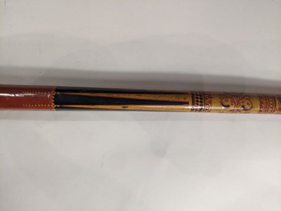 Lot 31 - SEVEN INDO-PERSIAN PAINTED SELF BOWS, 19TH CENTURY