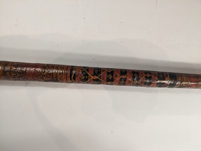 Lot 31 - SEVEN INDO-PERSIAN PAINTED SELF BOWS, 19TH CENTURY