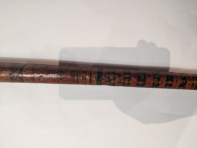 Lot 31 - SEVEN INDO-PERSIAN PAINTED SELF BOWS, 19TH CENTURY