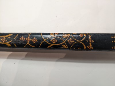 Lot 31 - SEVEN INDO-PERSIAN PAINTED SELF BOWS, 19TH CENTURY