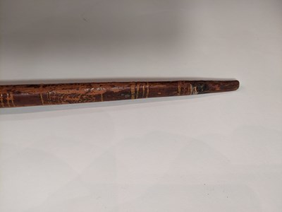 Lot 31 - SEVEN INDO-PERSIAN PAINTED SELF BOWS, 19TH CENTURY
