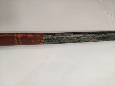 Lot 31 - SEVEN INDO-PERSIAN PAINTED SELF BOWS, 19TH CENTURY