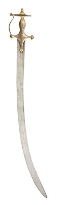 Lot 89 - AN INDIAN SWORD (TALWAR) WITH GILT COPPER ALLOY HILT, LATE 17TH/18TH CENTURY