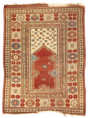 Lot 94 - A MELAS PRAYER RUG, SOUTHWEST ANATOLIA, MID 19TH CENTURY