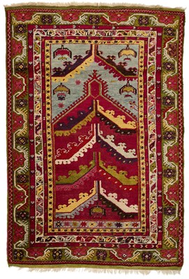 Lot 91 - A KERSHEHIR NICHE RUG, CENTRAL ANATOLIA, MID 19TH CENTURY
