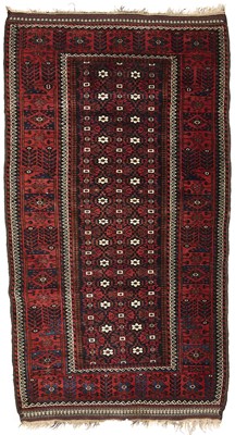 Lot 103 - A BALUCH TIMURI LONG RUG, BALUCHISTAN, MID 20TH CENTURY