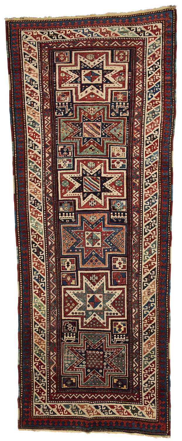 Lot 88 - A MOGHAN LONG RUG, SOUTHWEST CAUCASUS, CIRCA 1900