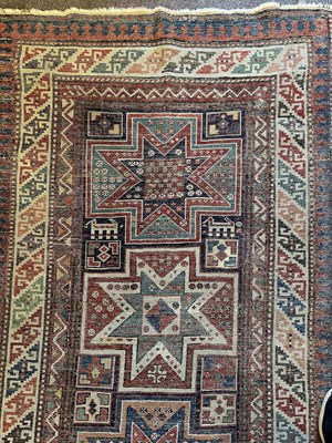 Lot 88 - A MOGHAN LONG RUG, SOUTHWEST CAUCASUS, CIRCA 1900