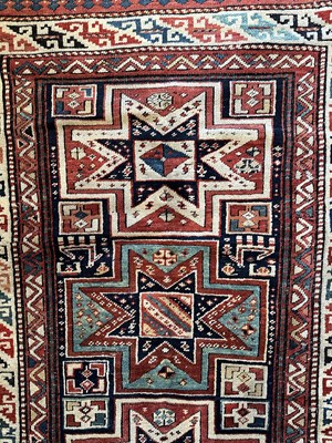 Lot 88 - A MOGHAN LONG RUG, SOUTHWEST CAUCASUS, CIRCA 1900