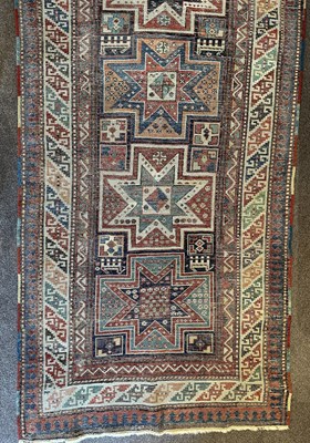 Lot 88 - A MOGHAN LONG RUG, SOUTHWEST CAUCASUS, CIRCA 1900