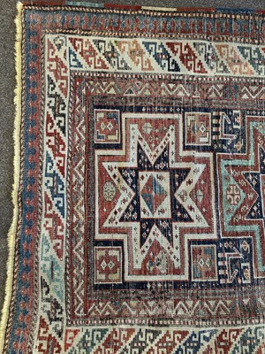 Lot 88 - A MOGHAN LONG RUG, SOUTHWEST CAUCASUS, CIRCA 1900