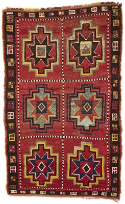 Lot 92 - AN UZBEK RUG, UZBEKISTAN, CIRCA 1900