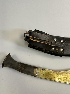 Lot 524 - THREE NEPALESE KUKRI KNIVES, LATE 19TH/20TH CENTURY