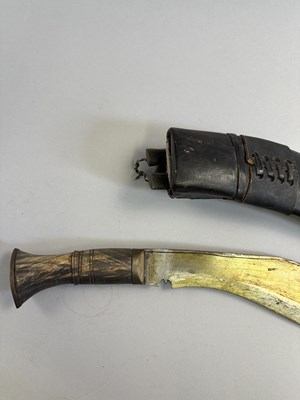 Lot 524 - THREE NEPALESE KUKRI KNIVES, LATE 19TH/20TH CENTURY
