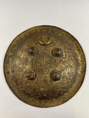 Lot 553 - A SOUTH INDIAN BUCKLER (PARICHA) AND A SHIELD (DHAL), 19TH CENTURY