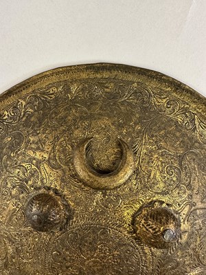 Lot 553 - A SOUTH INDIAN BUCKLER (PARICHA) AND A SHIELD (DHAL), 19TH CENTURY