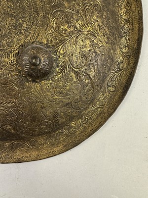 Lot 553 - A SOUTH INDIAN BUCKLER (PARICHA) AND A SHIELD (DHAL), 19TH CENTURY