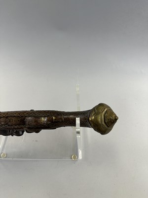 Lot 566 - A 22 BORE OTTOMAN FLINTLOCK HOLSTER PISTOL (KUBUR),  AND AN 18 BORE ADRIATIC FLINTLOCK HOLSTER PISTOL, 19TH CENTURY