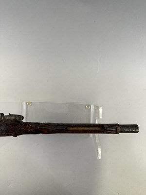 Lot 566 - A 22 BORE OTTOMAN FLINTLOCK HOLSTER PISTOL (KUBUR),  AND AN 18 BORE ADRIATIC FLINTLOCK HOLSTER PISTOL, 19TH CENTURY