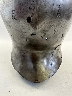 Lot 172 - A RARE NORTH ITALIAN SALLET, CIRCA 1460-80, TWICE STRUCK WITH THE MARK "PR" BENEATH A SPLIT CROSS