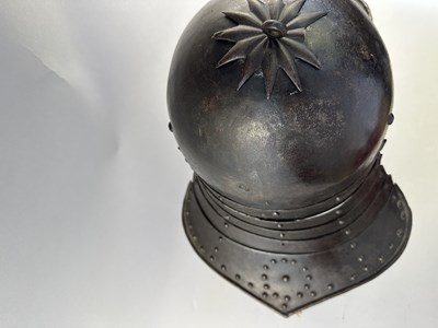 Lot 181 - A RARE ZISCHÄGGE OF SIEGE WEIGHT, MID-17TH CENTURY, SOUTH GERMAN OR EAST EUROPEAN