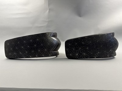 Lot 303 - A PAIR OF JAPANESE STEEL STIRRUPS (ABUMI BATTO), EDO PERIOD, 19TH CENTURY