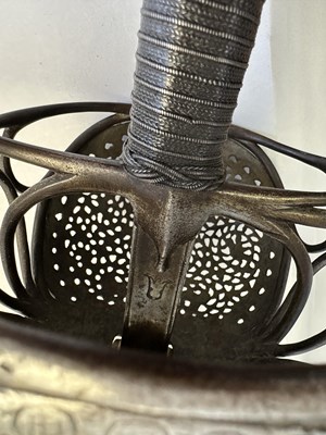 Lot 158 - A FINE CUP-HILT RAPIER, CIRCA 1640, BRESCIAN OR SPANISH