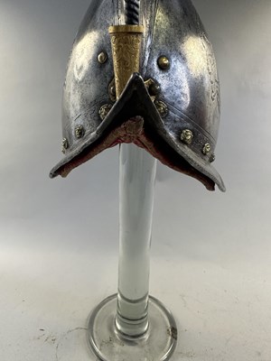 Lot 170 - A COMPOSITE NORTH ITALIAN CAP-A-PIE ARMOUR WITH ETCHED DECORATION, LATE 16TH CENTURY, THE BACKPLATE SIGNED BY THE MASTER ‘P’