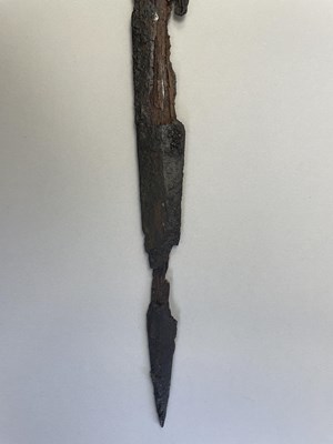 Lot 147 - A FINE AND RARE HAND-AND-A-HALF SWORD, CIRCA 1420-60