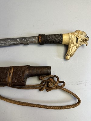 Lot 562 - A DYAK SWORD (MANDAU), BORNEO, LATE 19TH CENTURY