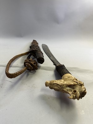 Lot 562 - A DYAK SWORD (MANDAU), BORNEO, LATE 19TH CENTURY